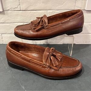 Cole Haan men’s 10 brown leather tassel loafers